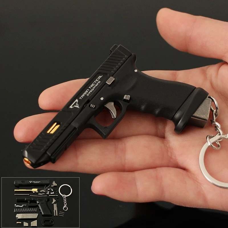 2025 7cm 1:3 Detachable Gun Keychain Model Semi-alloy Nylon TtiG34 Combat Master Keyrings Accessories Pendant Gifts Collectible