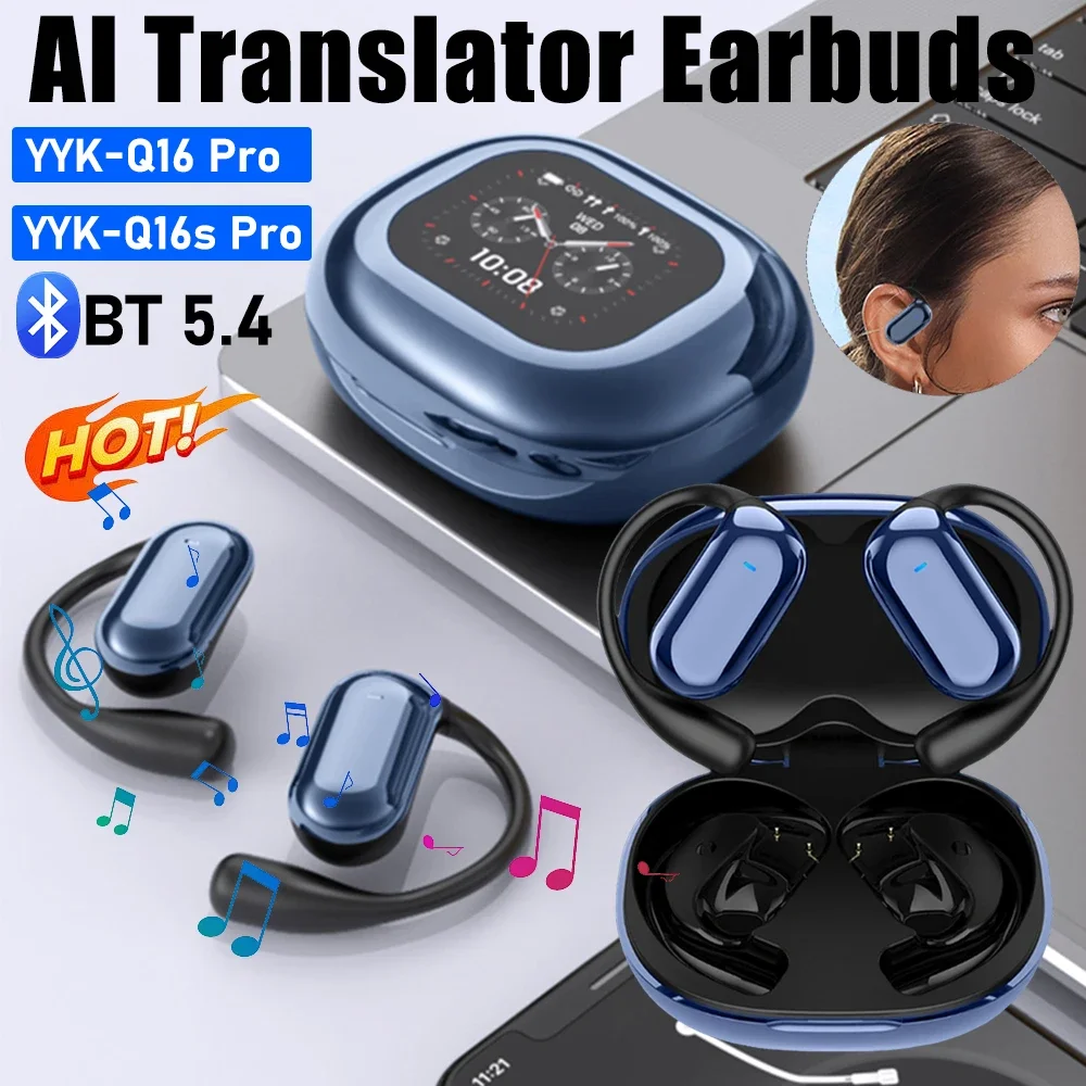 Q16S RealTime Translator Headphones AI لغة الترجمة سماعات أذن 144 لغة مناسبة للرياضة واللياقة البدنية مقاوم للماء IPX5 #3