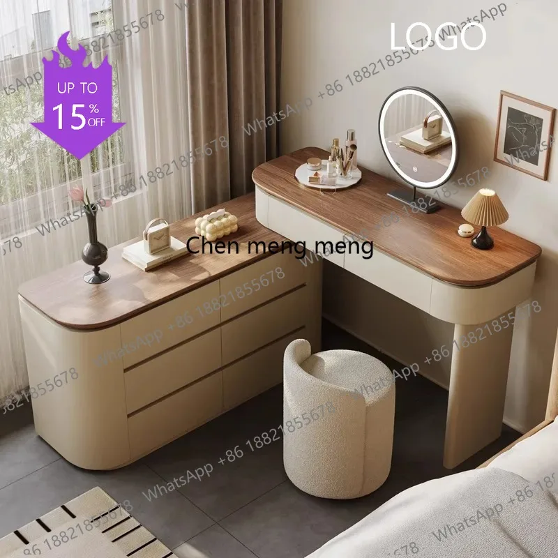 M183 Light Luxury Chinese Style Makeup Vanities Modern Solid Wood Drawers Bedroom Makeup Vanitie Designer Retro Furniture Tocado