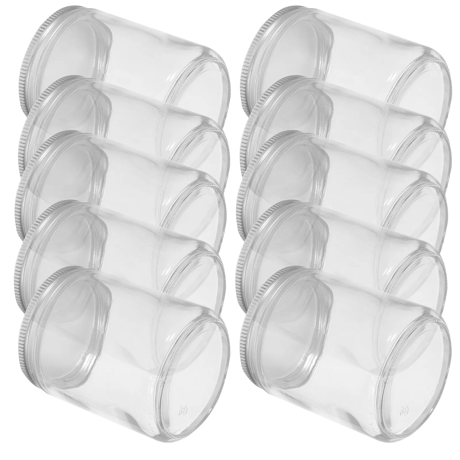 

12Pcs Empty Jars Glass with Lids Clear Modern Votive Holders for DIY Soy Candles Aromatherapy Craft Storage Containers