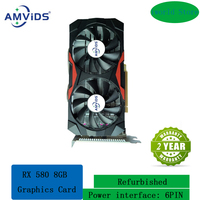 RX 580 8GB Graphics Card 2048SP GDDR5 256Bit Radeon Computer Gaming Video Cards AMD RX 580 8G Mining GPU