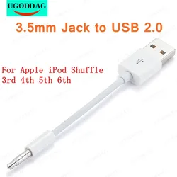 USB do 3.5mm Transfer Adapter Audio kabel 3.5mm złącze USB 2. W wieku 0 kabel do ładowarki Data Sync przewód dla Apple iPod Shuffle 3rd 4th 5th