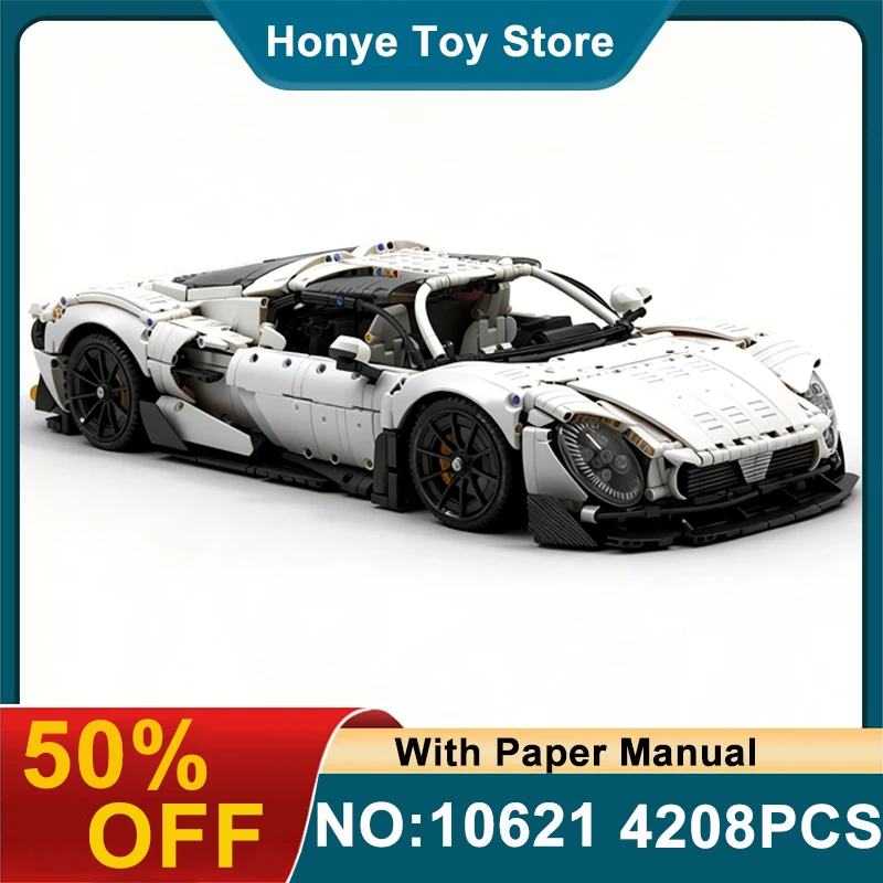 Luxury GULY 10621 MOC Technical Super Sport Car 1:8 Building Block Racing Vehicle Bricks Puzzle DIY Toys Christmas Gift Boys Kid