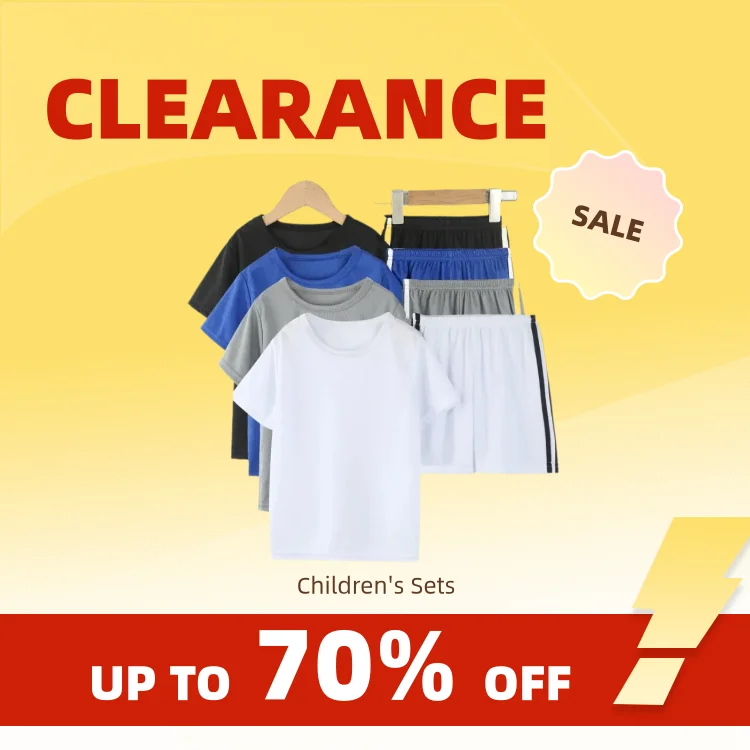 Clearance_Summer CHILDREN'S Quick-drying Short-sleeved Shorts 2-piece Set of Comfortable Clothes for Boys and Girls_Continuous u