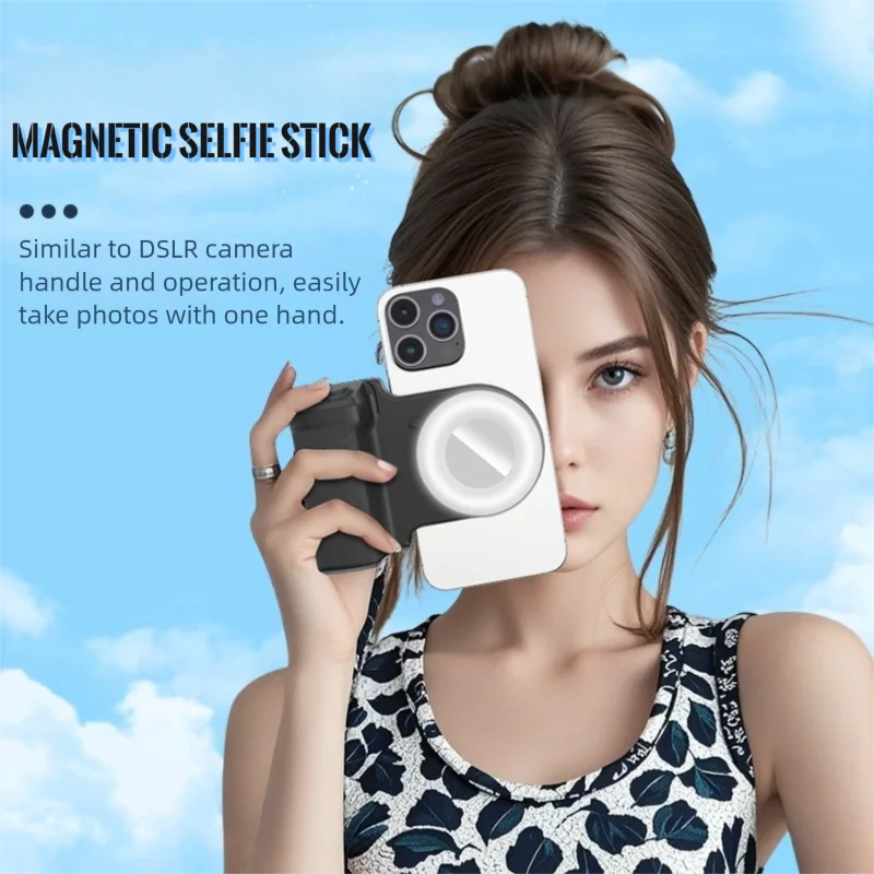 مثبت سيلفي للهاتف المحمول مع ضوء ملء، مصراع لاسلكي عن بعد، مصراع بلوتوث، قبضة يد للهاتف، مقبض كاميرا