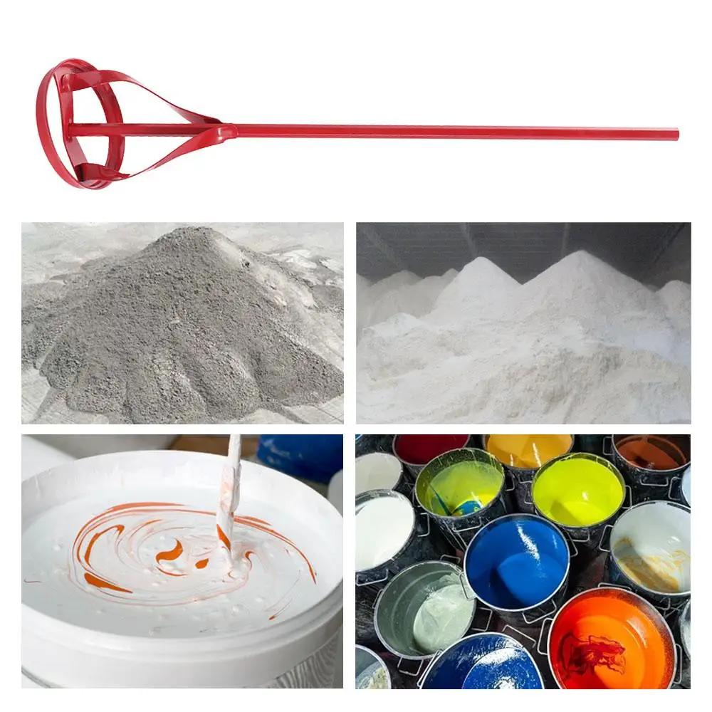 

Hexagon Shaft Mixer Mixing Paddle Rod Elongated Plaster Paint Paint Mixing Rod Red High Hardness Electric Cement Stirring Rod
