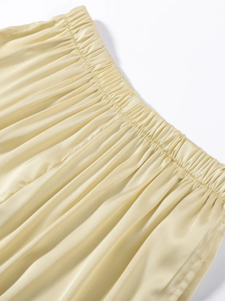 Plissierte kurze Tube-Tops, Hosenanzüge für Damen, sexy Spaghettiträger, ärmelloses, kurzes Top, elastische Taille, Schnürhose, neue Outfits – Detail 6