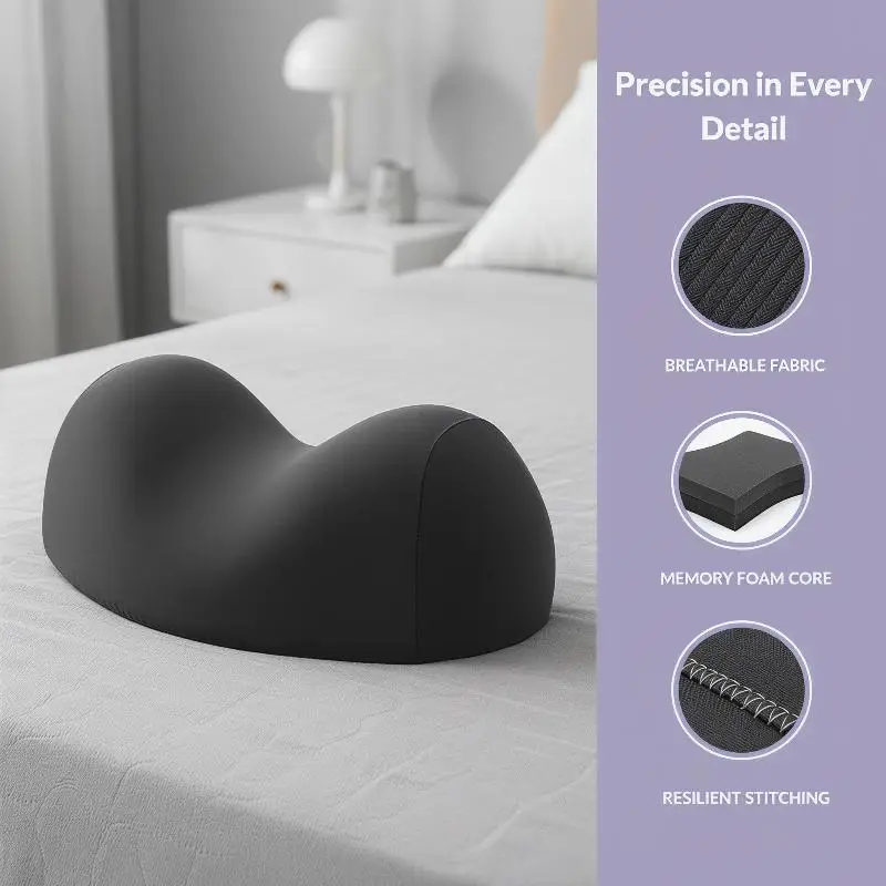 Memory Cotton Orthopedic Cervical Pillow Soft Neck Pain Relief Washable Cover for Side Back Stomach Sleepers Daily Use