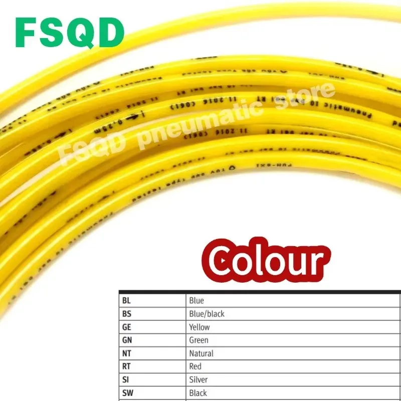 

Plastic tubing PUN-H-3x0.5 4x0.75 6x1 8x1.25 10x1.5 12x2 14X2 16X2.5-SW-GN-GE-BL-RT-NT FSQD PUN-H Series Hydrolysis-resistant