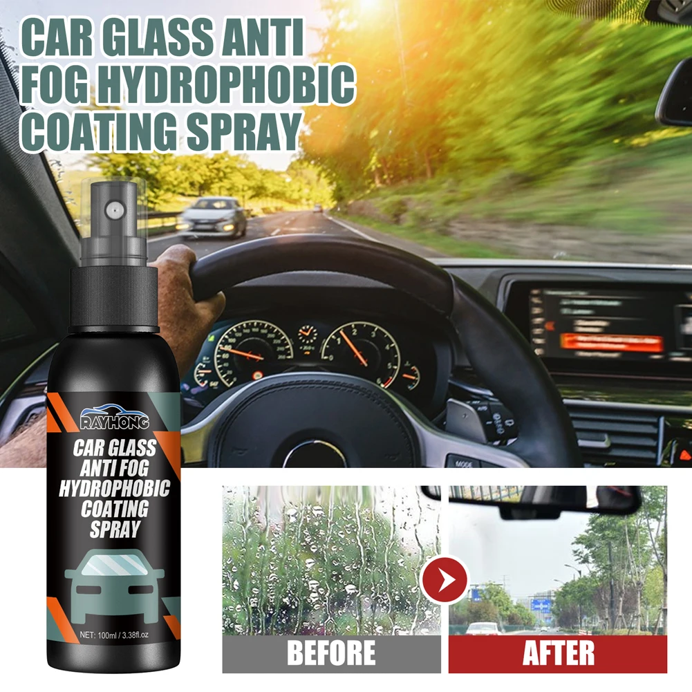 Water Repellent Spray 100ML Car Glass Hydrophobic Anti-rain Liquid Windshield Mask Car Windscreen Cleaner for Auto Cleaning