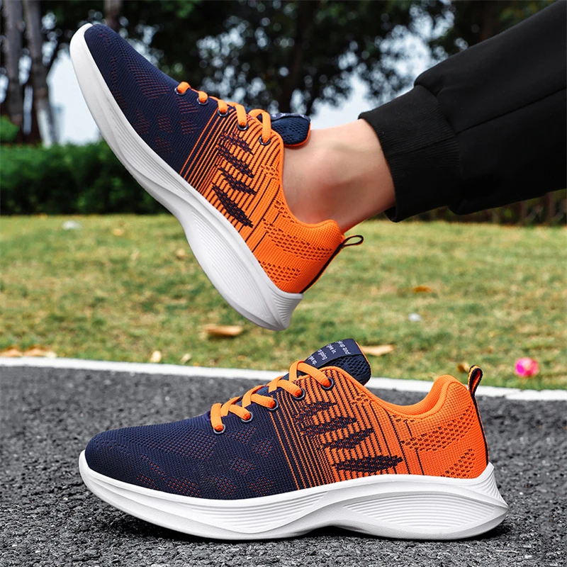 Fashion Men's Running Shoes Comfortable Breathable Knit Sports Shoes For Men Walking Shoes Non-slip Casual Sneakers Man Trainers
