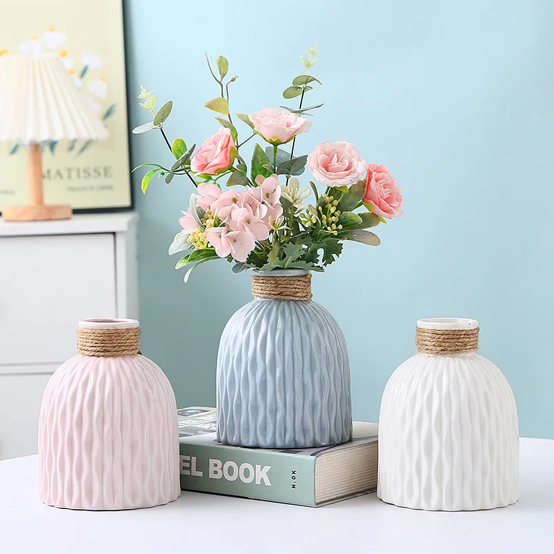

Ceramic vase ornament home office hotel, wedding flower venue scene flower sea arrangement home flower pendulum