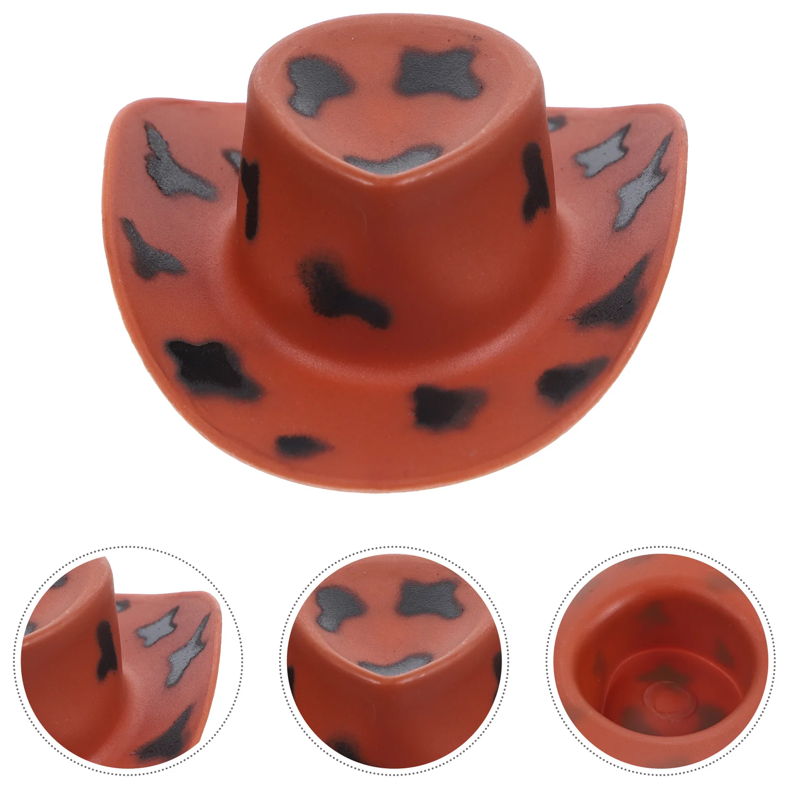 

10 Pcs Mini Cowboy Hat Decoration Party Favors Tiny Hats for Crafts Cowgirl Girls Bulk Plastic Little