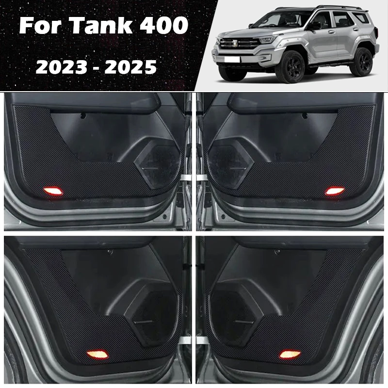 

For Great Wall Tank 400 2023-2025 Door Side Edge Anti Kick Pad Glove Box Under Film Protector Stickers SUV Interior Accessories