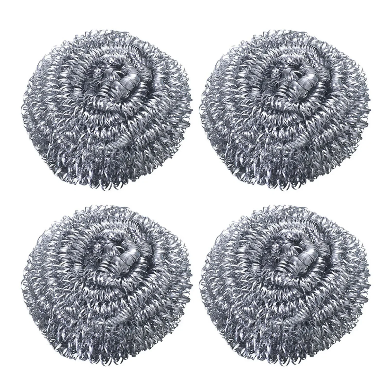 4Pcs Scourer Steel Wool Scrubber Stainless Steel Scourers Sponges Steel Wool Scrubbers For Kitchen Stoves Household Accessories