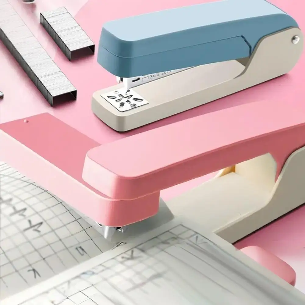 Portable Rotary Stapler 360-degree Rotation Thickened Effortless Heavy Duty Stapler Household Bookbinding Supplies