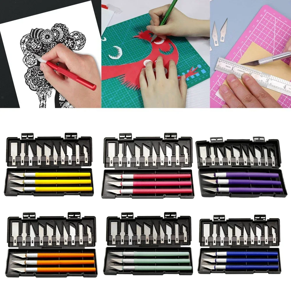 13Pcs Set Art Carving Cutter High Carbon Steel Blades Engraving Craft Cutter Wood Carving Tool For Woodworking/Paper Sticker