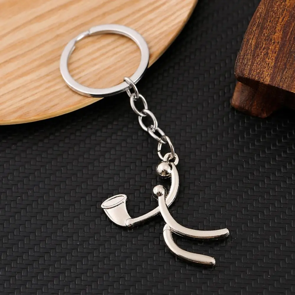 

Mini Bicycle Metal Sports Logo Keychain Running Weightlifting Key Ring Ornaments Football Basketball Alloy Pendant Women