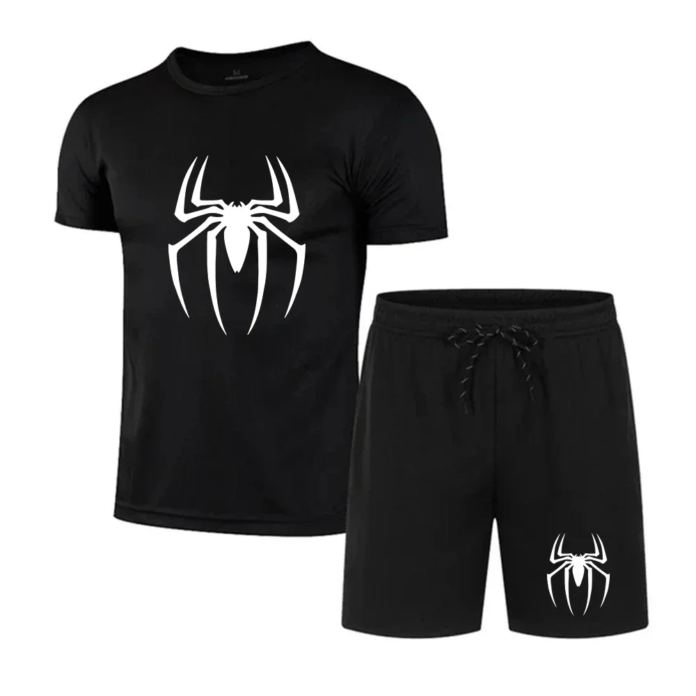 

Summer fashion printed men's shorts set Men's Quick drying Breathable sports set Short sleeve T-shirt set men's jogging set