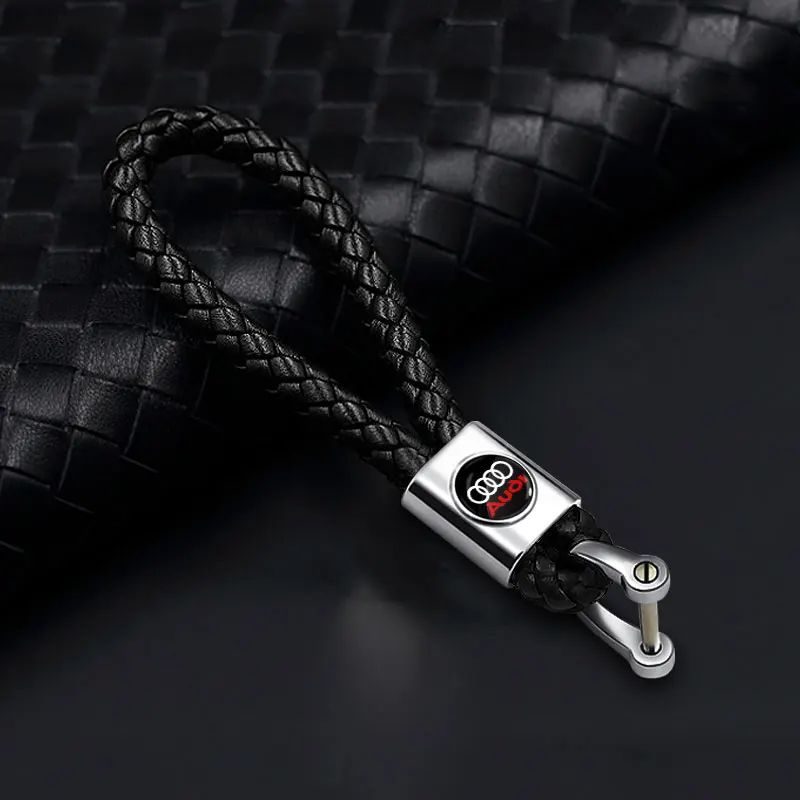 Car Key Chain Key Ring Key Lanyard Keychain Car Emblem Accessories For Audi C5 C6 C7 A4 B6 B8 B7 A6 A3 A5 Q3 Q5 Q7 8P 8V 8L