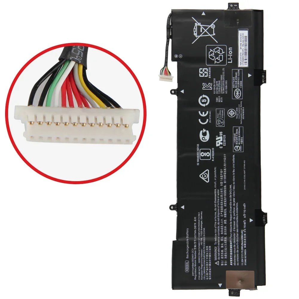 

KB06XL HSTNN-DB7R Replacement Battery For HP Spectre X360 15-B Z6L01EA Z6K97EA Z6K99EA 902401-2C1 High Quality Batteries 79.2wh