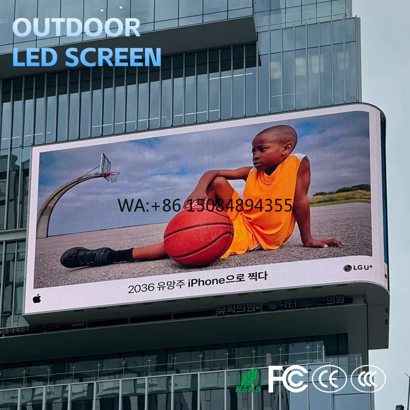 

Custom Size 4K Full Color Outdoor LED Display P2.5 P3 P4 P5 Fixed Installation LED Screen