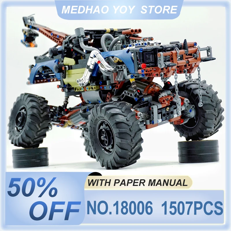 Mould King 18006 Big Foot Four-Wheel Drive Off-Road Vehicle Building Block Racing RC Assembly Adult Model Boy Chrismas Gift Toys