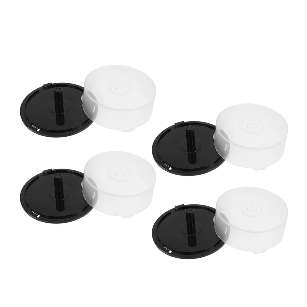 4 Pcs Storage Bin Bins with Lids Cabinet Organizer Bracket Cleaner Disc for Player