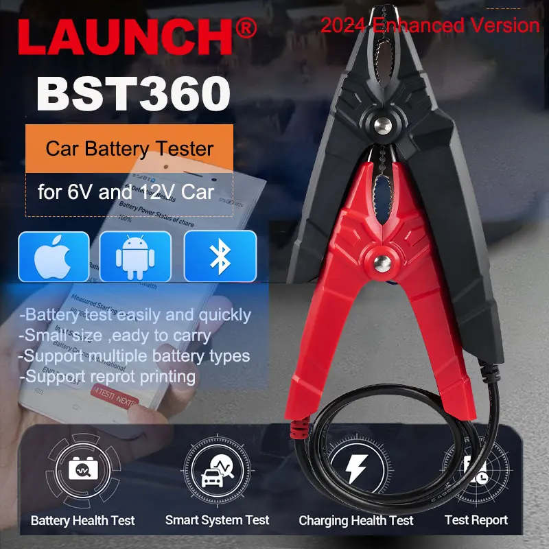 2025 Newest LAUNCH BST360 12V Car Battery Tester Automotive Cranking Charging Scanner Tools for X431 V/V+/PRO3S+/PAD V/Android