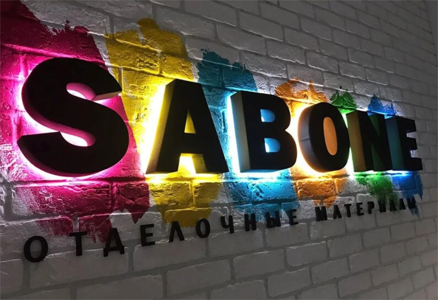 Custom Metal illuminated Backlit Sign 3D Letters For Business Logo Salon Storefront Office Outdoor Trade Show Metal Backlit Sign