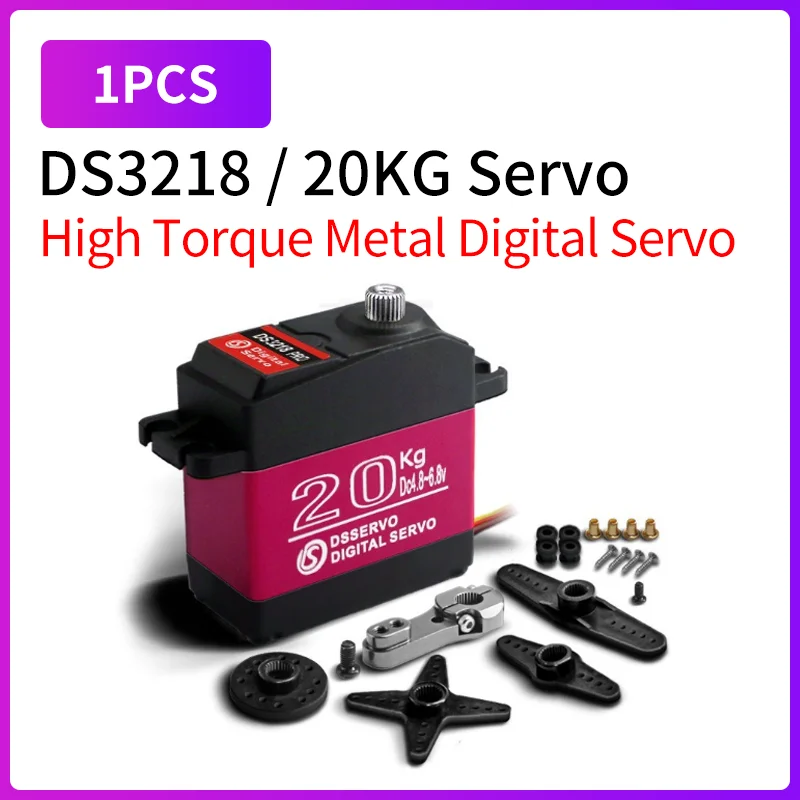 DS3218MG 20KG High Torque Metal Gear Digital Servo 180° for Robot Mechanical Arm RC Crawler Car DIY Robotics Smart Car Project