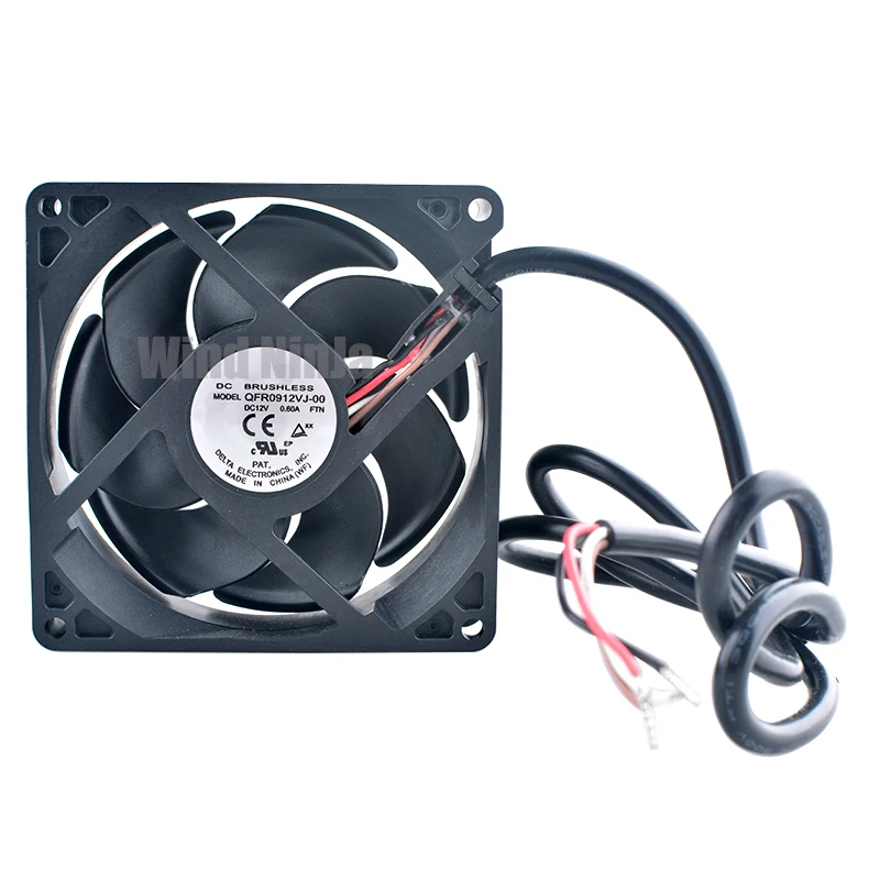 QFR0912VJ-00 9.2cm 92mm fan 92x92x25mm DC12V 0.60A 4Pin Dual ball bearing waterproof cooling fan for CPU photovoltaic inverters