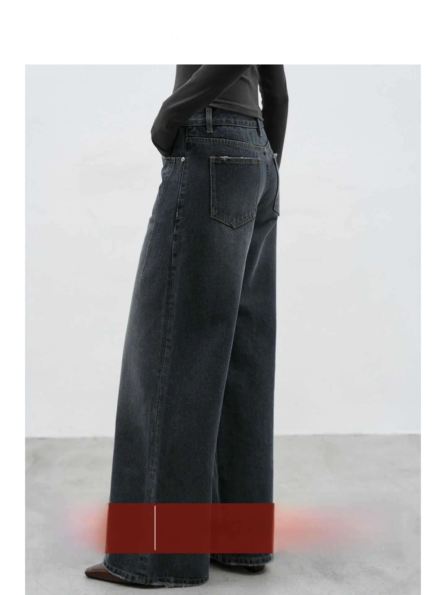 

Винтажные джинсы EIGHTHMONTH с эффектом потертости, широкие, свободные, с высокой талией, для женщин, удлиненные брюки