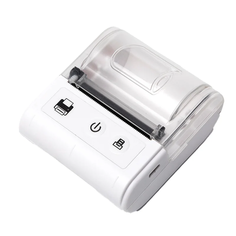 GOB-oWireless Mini เครื่องพิมพ์ความร้อนบลูทูธแบบพกพาเครื่องพิมพ์ใบเสร็จความร้อน BT 58 มม.การพิมพ์ใบเสร็จความร้อนสีขาว US
