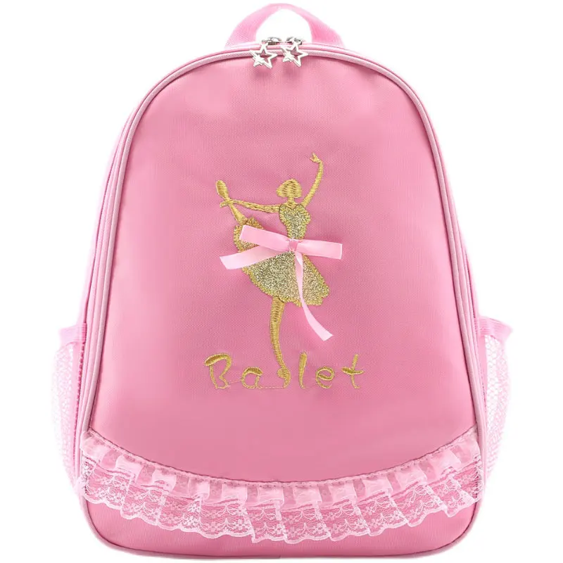 Girl Ballet Dance Bags for Kids Toe Shoes Embroidered Bag Ballet Dance Backpack for Girls