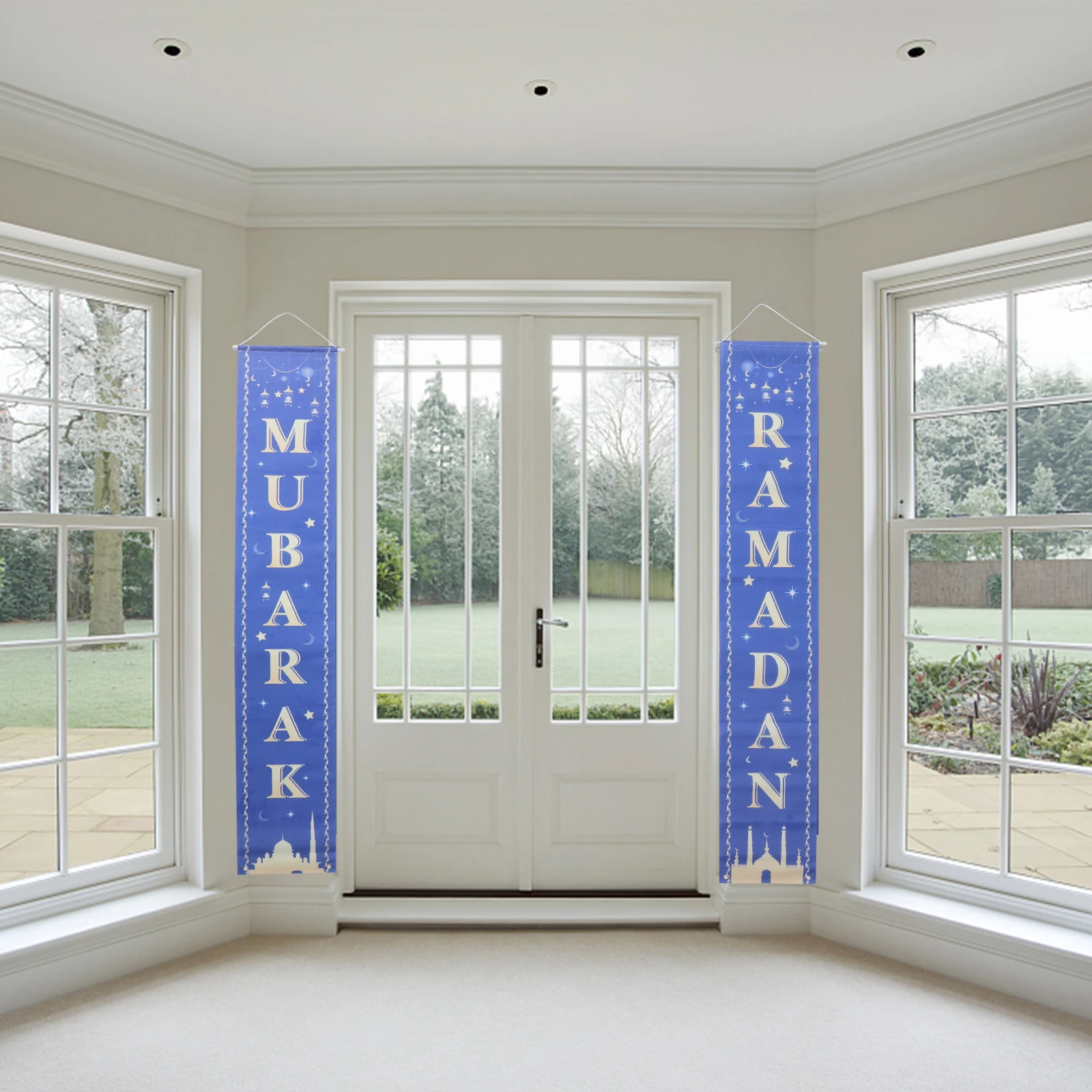 

Decoration Party Supplies Eid Curtains The Banner Door Backdrop Oxford Cloth Decors