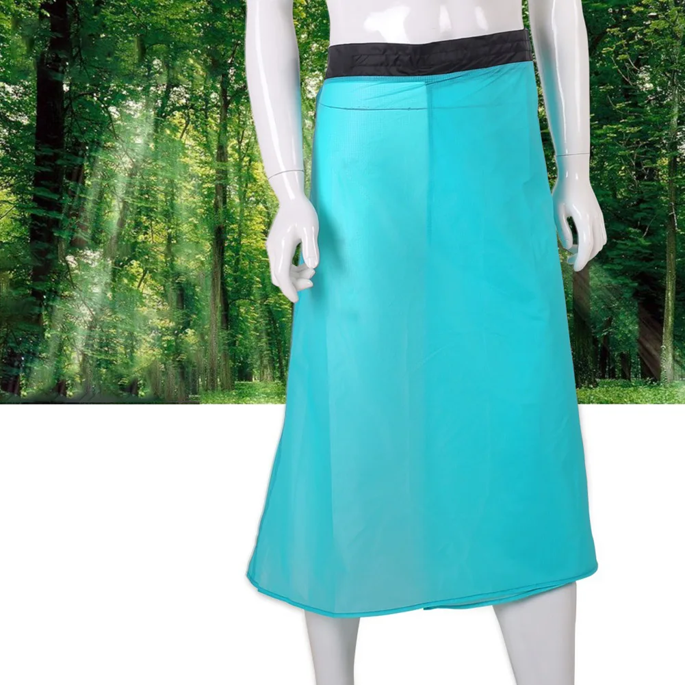 Compact Rain Skirt for Outdoor Enthusiasts, Tear Resistant and Waterproof, Adjustable Waist (60 100cm), Blue/White/Black