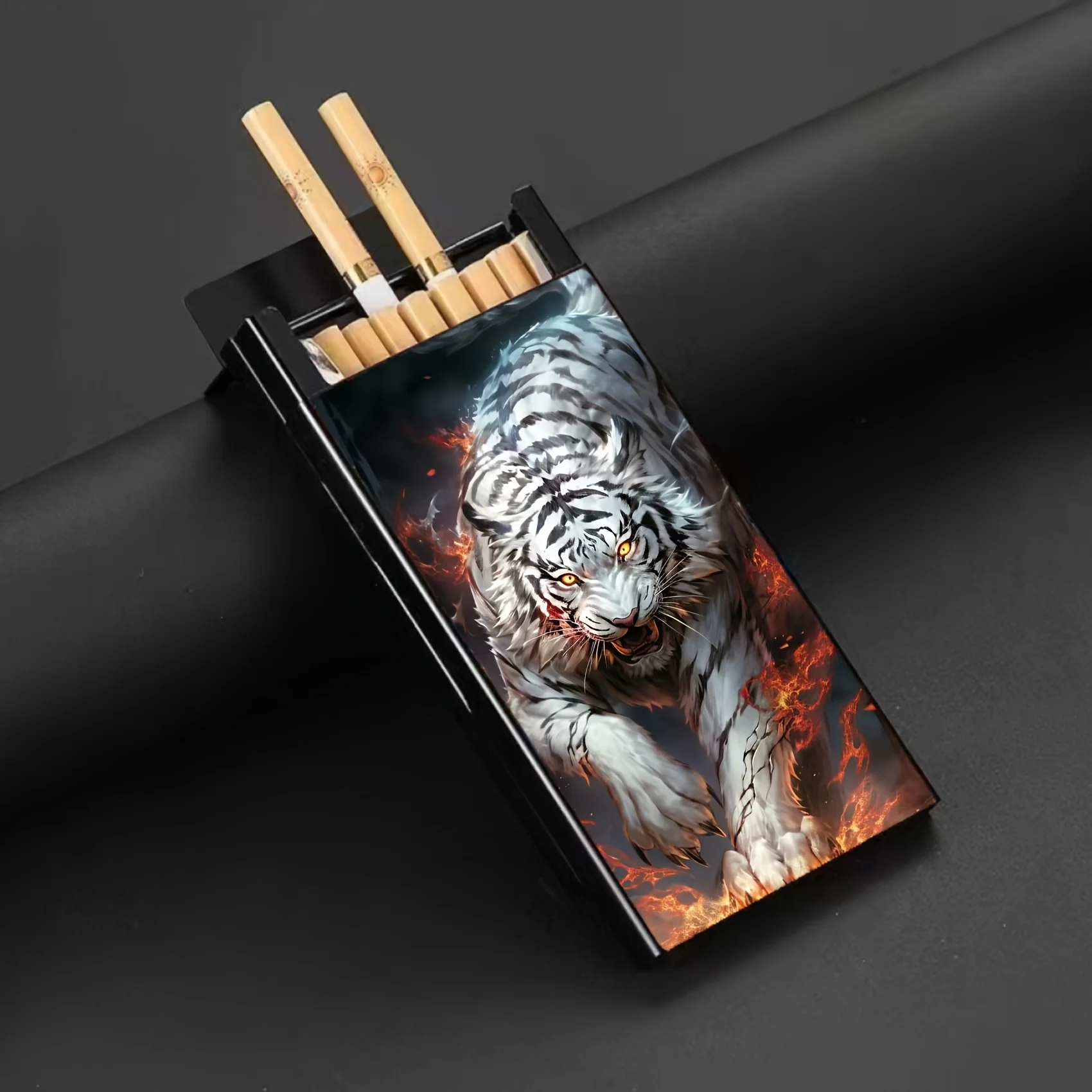 Creative Tiger And Lion Pattern Cigarette Case, Gift For Birthdays And Holidays, For Both Men And Women