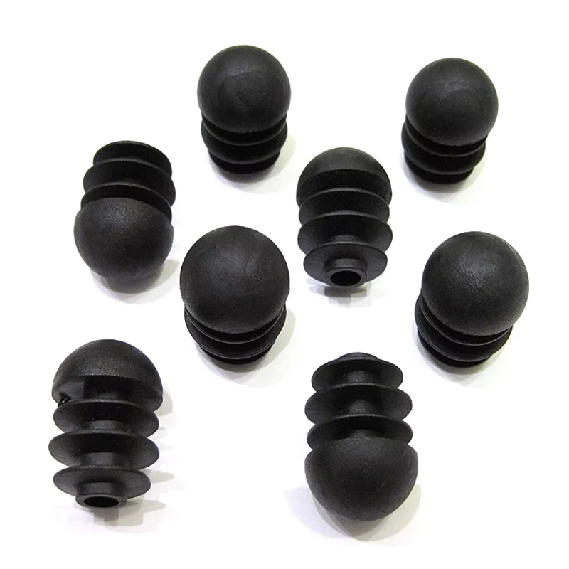 Half Round Screw Caps Pipe Plug Lid Tube Hole Protection End Cap Black Furniture Table Foot Tip Chairs Legs Pad Protector Cover