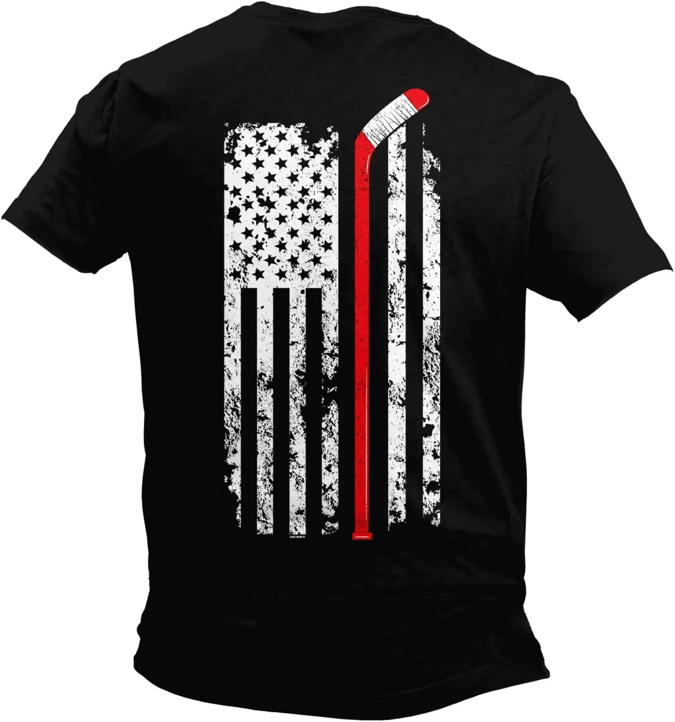 Hockey Stick American Flag - Sports USA Men's T-Shirt