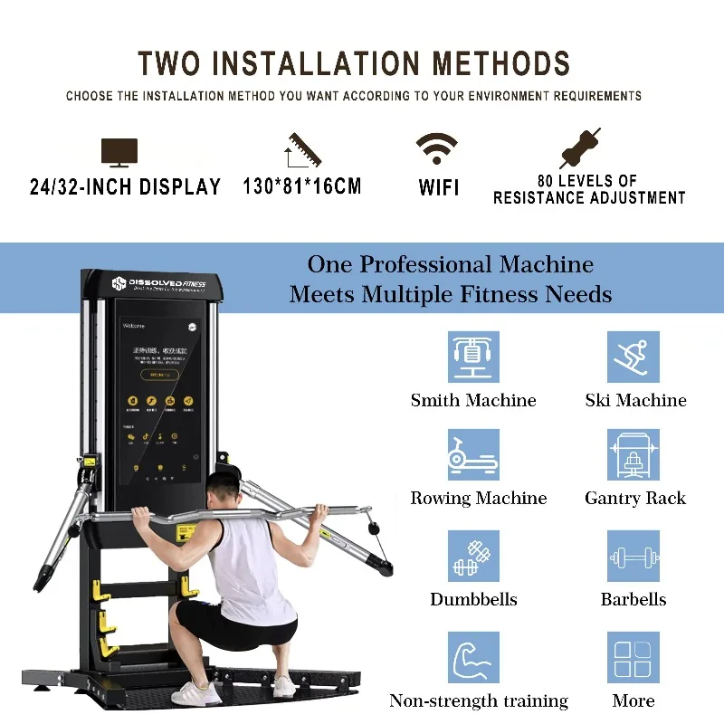 LCD Touch 24/32 Screen Wall Mounted Smart Home Fitness Mirror Comprehensive Intelligent Trainer Machine Smart Home Products Gym
