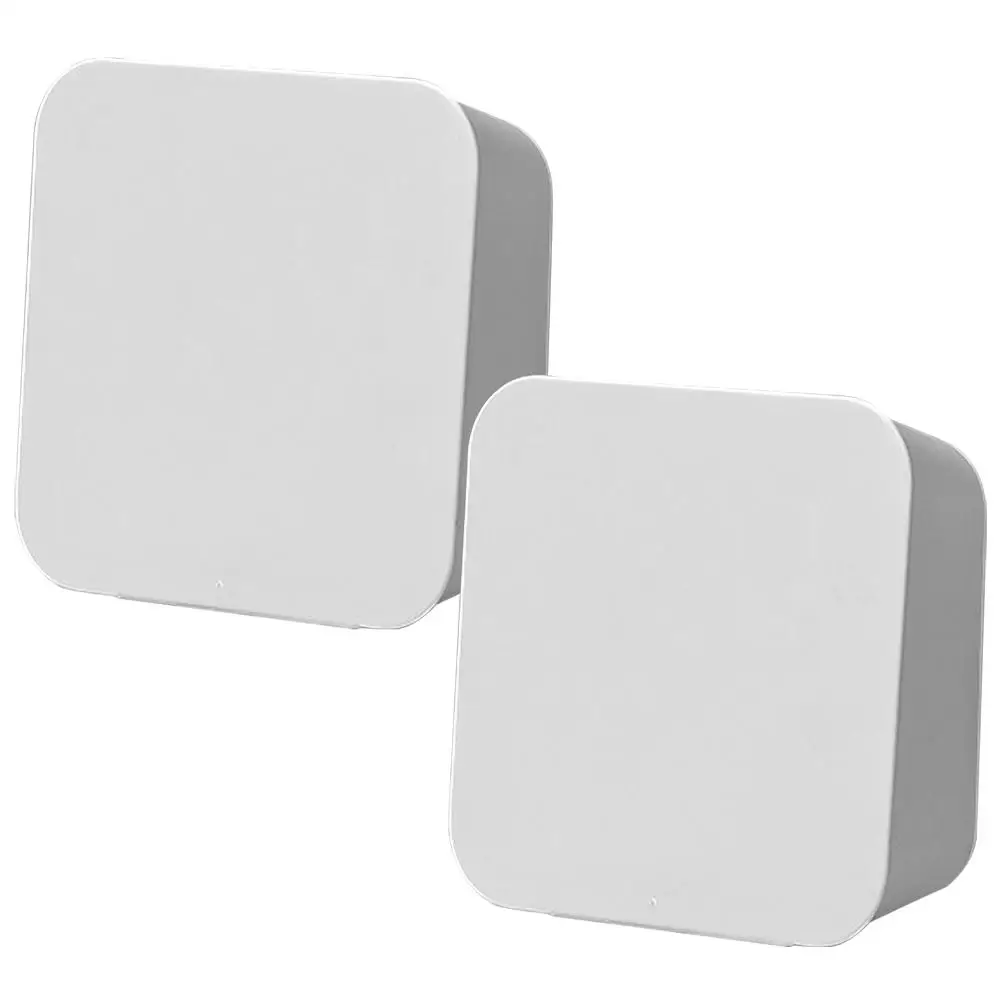 2 Pcs Wall Storage Boxes Plastic Material Easy Installation Bathroom Vanity Punch Organizers