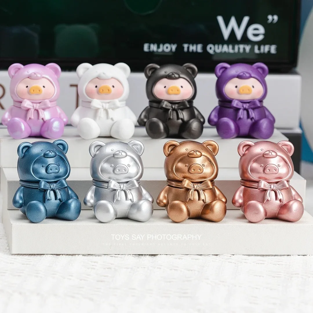 لولو الخنزير تيدي سلسلة صغيرة صندوق أعمى دمية فول صغيرة Q نسخة Kawaii أنيمي الشكل الكرتون ديكور العصرية اللعب مفاجأة هدية