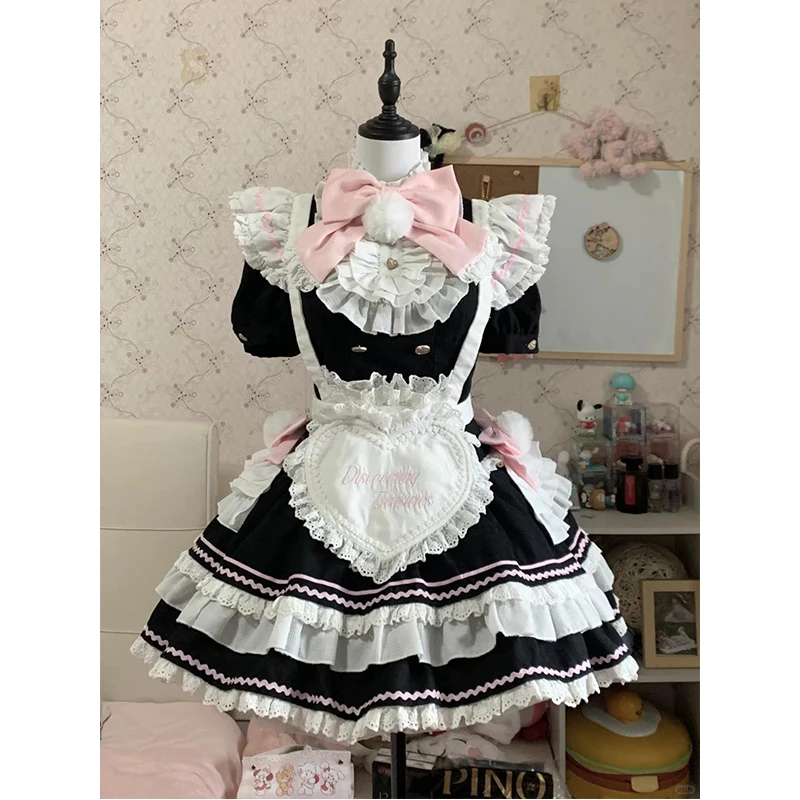 

Готическая Лолита, милый ретро, элегантный женский комплект из 2 предметов, Y2k, кружевной дизайн с бантом, мини-юбка, костюмы в стиле Харадзюку, женские шикарные наряды принцессы