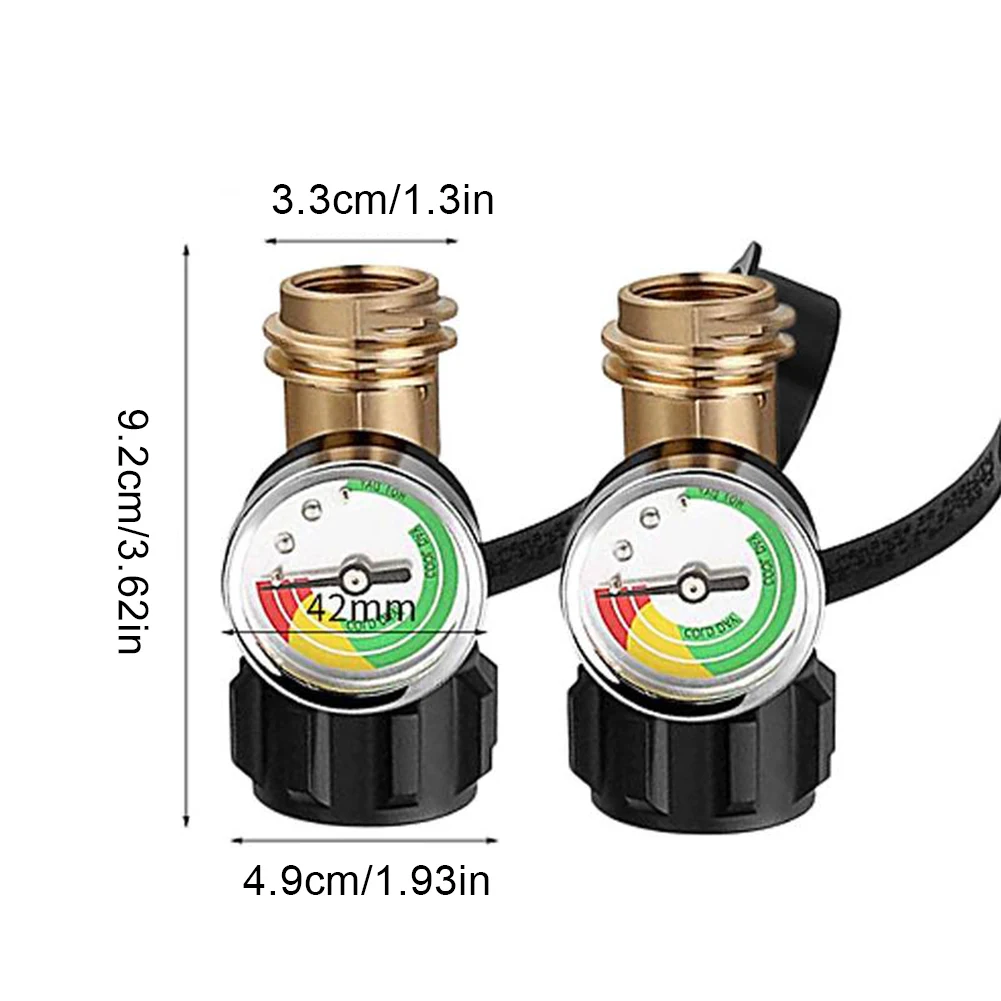 Propane Tank Gauge Level Indicator QCC1/Type 1 Connection Gas Pressure Meter Propane Pressure Gauge for 5lb-40lb Propane Tanks