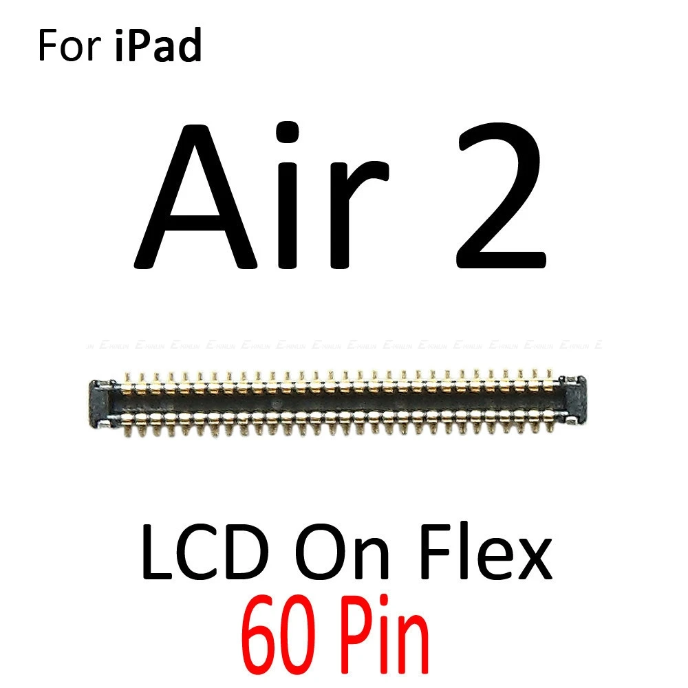 Fpc conector para ipad 5 ar 6 ar 2 lcd digitador da tela de toque conector clipe na placa principal da placa-mãe cabo flexível