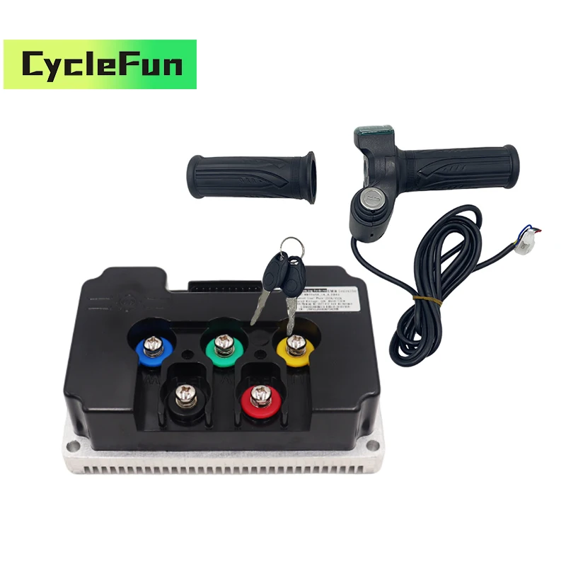 

ND72450 Fardriver 72V DC 200A Phase 450A Sine Wave Controller With Twist Throttle For Electric Motorcycle Scooter Accessories