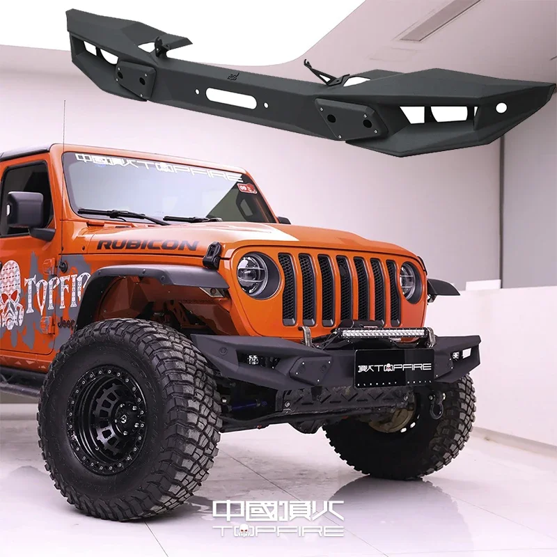 

Heavy Duty Car Front Bumper For Wrangler Jl/Jt Jeep Suv Offroad 4x4 Auto Retrofit Parts Steel Bull Bar Topfire Brand Spare Parts