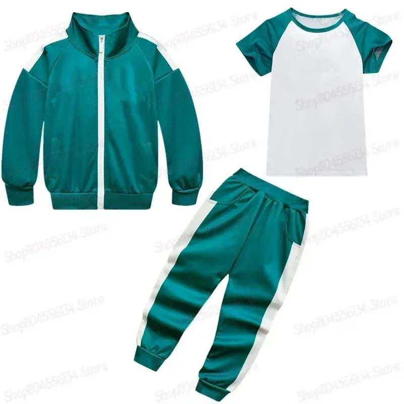 ❤ ❤ 2025 niños personalizados juegos de Calamari 2 Cos ropa No.230/456 niños chándal sudadera pantalones conjunto Halloween carnaval nuevo ★ ☆