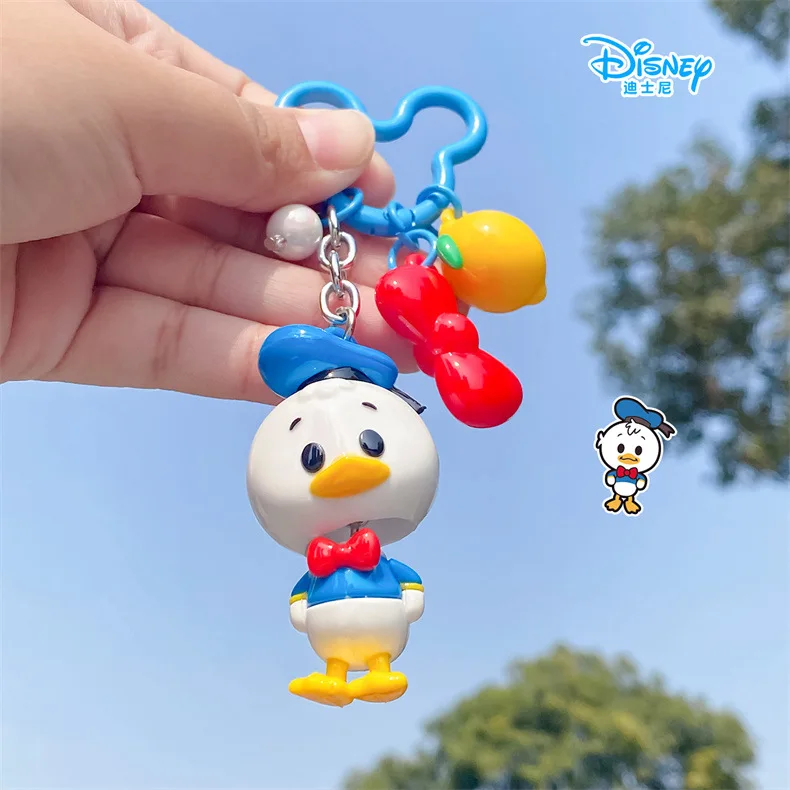 Genuine Disney Keychain Mickey Minnie Goofy Donald Duck Daisy Duck Pluto Anime Action Figure Toy Dangling Series Keyring Pendant view 4